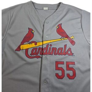 St. Louis Cardinals #55 Stephen Piscotty SGA Gray Baseball Jersey Men's XL